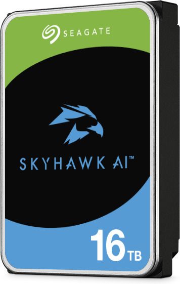 SEAGATE Surveillance AI Skyhawk 16TB HDD SATA 6Gb/s 256MB cache 8.9cm 3.5inch CMR Helium BLK